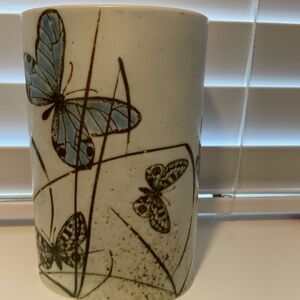 Royal Copenhagen Blue and Black Butterfly Vase Lovely